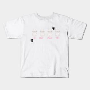 un deux trois cat Kids T-Shirt